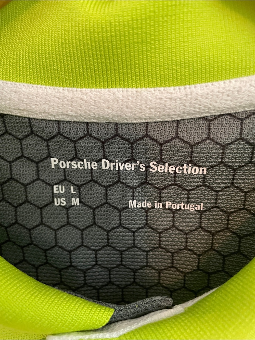 Porsche Design Neon Lime Polo with White Trim-official - Picture 3 of 5